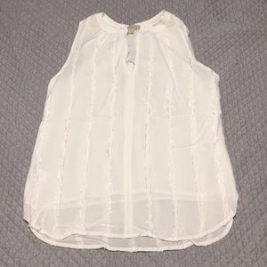 White blouse with textured detail